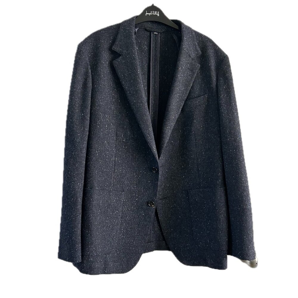Lessuti Di Sondrio mens blue tweed Jacket, 44R- slim fit